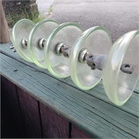 Strand of 5 Glass Insulators