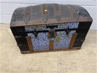 Antique Dome Top Steamer Trunk