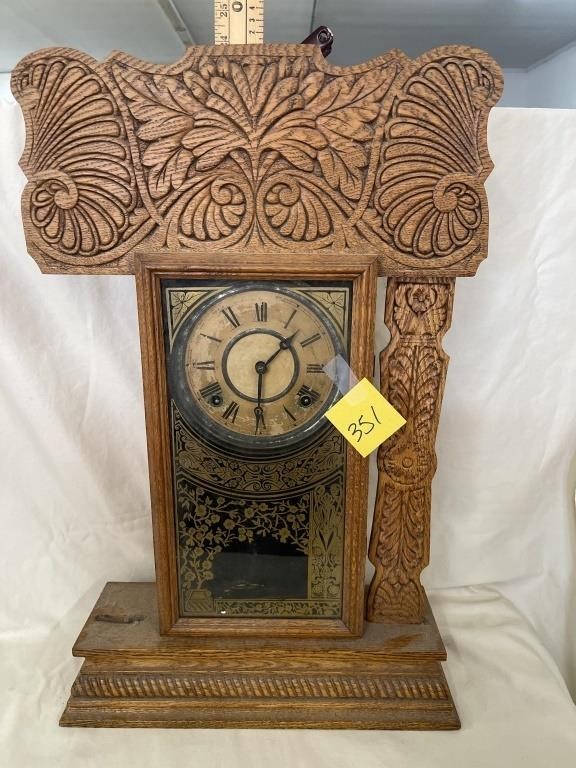 Vintage clock has piece missing