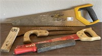 *Lot of Wood Saws & Sharpening Stone