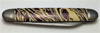 Vintage marbled plastic pocket knife