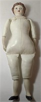 Vintage porcelain with leather torso doll.