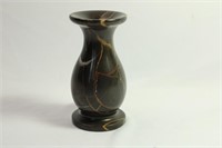 Solid Black Onyx/Marble Stone Small Vase