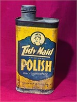 Vintage Tidy Maid Polish Advertising Can - 16 oz.