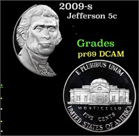 Proof 2009-s Jefferson Nickel 5c Grades GEM++ Proo