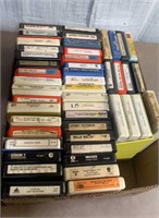 40+ Vintage 8 Track Music Tapes