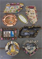 Vintage Metal USA Souvenir Ashtray Lot