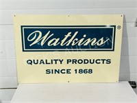Watkins metal ad sign
