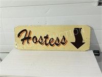 Hostess vintage wood sign