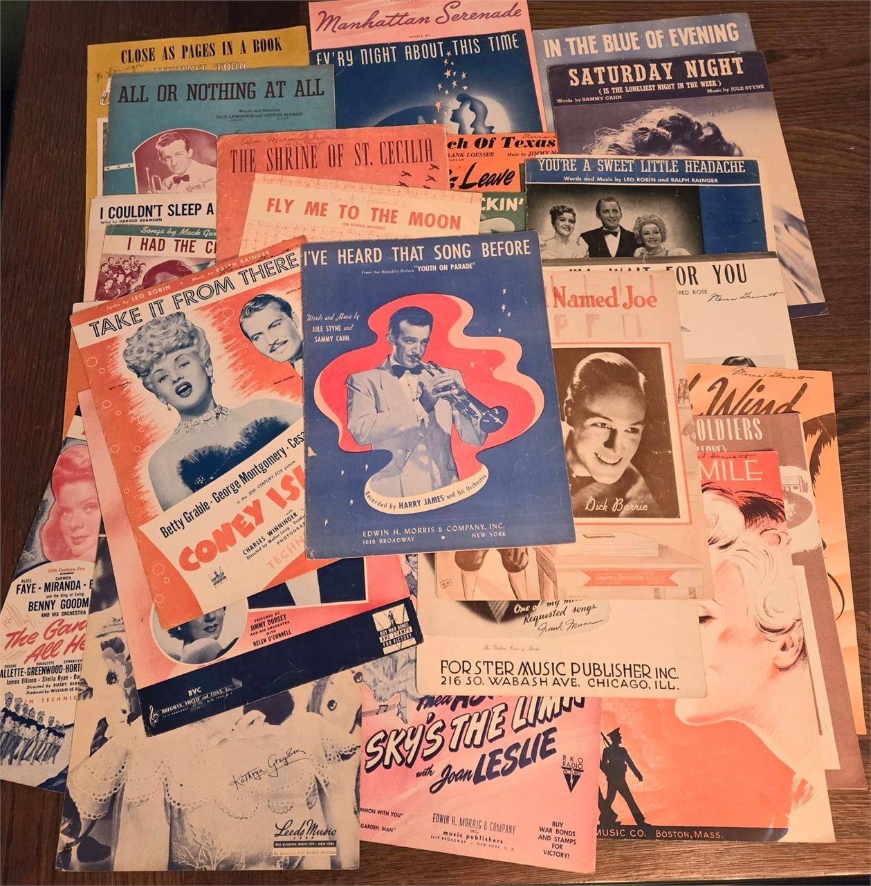 Bunch of Vintage Sheet Music