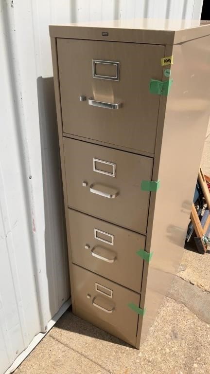 File cabinet, 4 drawer, approximately 15x25x52