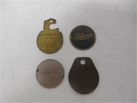 lot of 4 Pullman, J E Baker Co, York Water tags