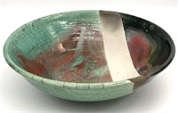 Large Signed Art Pottery Bowl
