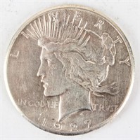 Coin 1927  Peace Silver Dollar Gem Brilliant Unc.