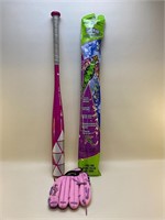 Youth Baseball Bat/Glove and Kite