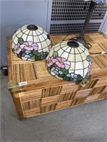 Pair of stain glass lamp shades
