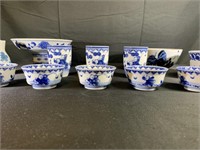 Blue and White Asian Pieces