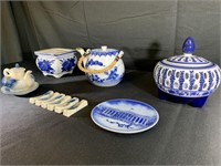 Blue and White Pieces