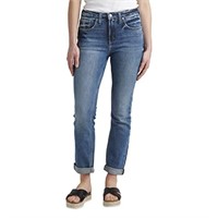 Size 26W x 28L Silver Jeans Co. Womens Beau Mid
