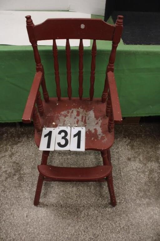 Wooden High Chair No Tray