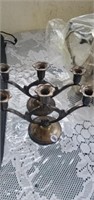 WM Roger's candle holders and kettle "silver"
