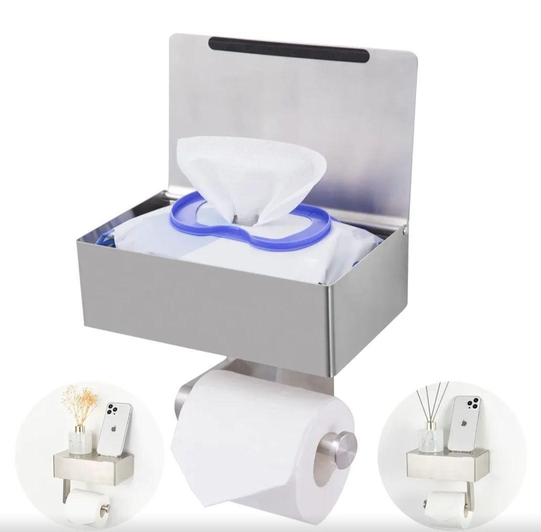 Yrong toilet paper holder with shelf