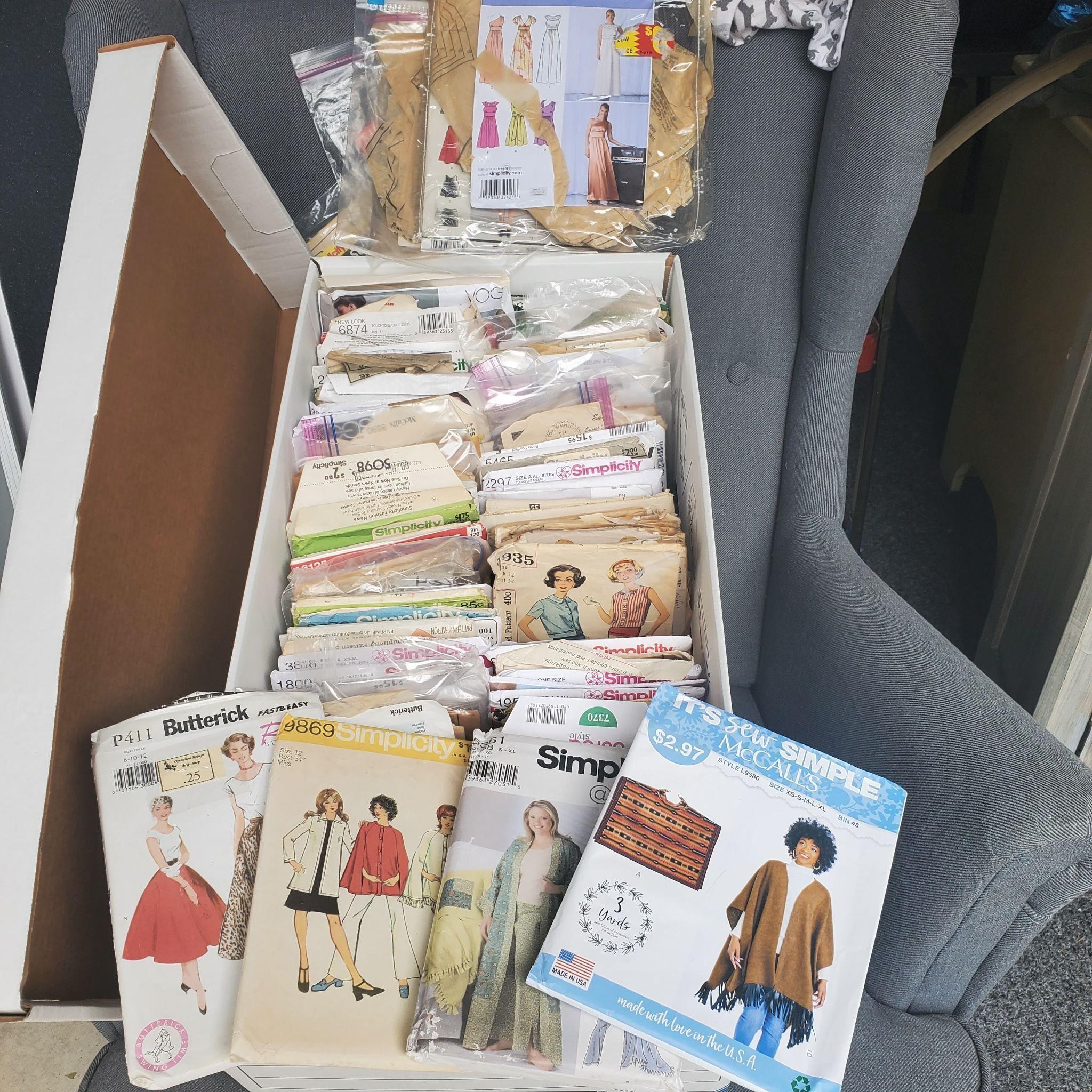 WOW - Extra Large Banker Box of Sewing Patterns