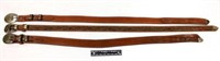 (3) Leather Gun Belts; (2) by Black Hills Leather,