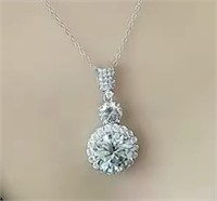 925S 10.0ct + 1.0ct Moissanite Necklace