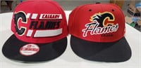 Two New Calgary Flames hats
