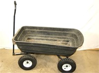 Black Yard Cart 8"h 36"L 20"w