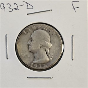 1932 D Washington Silver Quarter Key Date