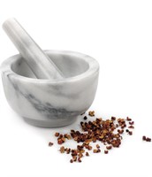 RSVP White Marble Mortar and Pestle