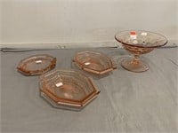 (4) Heisey Glass Pieces