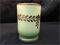 Green Gilded Candle Holder