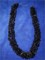 Black Small Stone Necklace