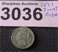 1871 three cent nickel