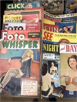 Lot of assorted vintage adult magazines.