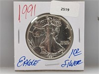 1991 1oz .999 Silver Eagle $1 Dollar