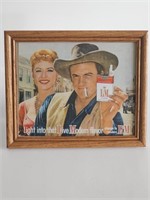 VTG L/M ADD FRAMED IN WOOD-GUNSMOKE-COOL PIECE