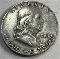 1949 d Better Date Franklin Half Dollar