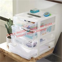 Gracious Living Clear 4 Drawer Countertop Storage