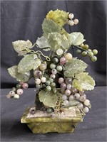 Vintage carved jadeite bonsai grapevine