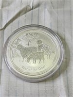 2015 year of the Goat Silver Coin