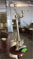 Vintage 30” French style hvy metal candelabra