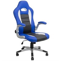 Barton Racing Car Gaming Chair, Black/Blue