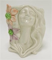 Enesco 7" Art Nouveau lady head vase