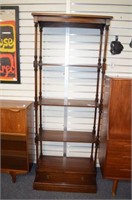VINTAGE OPEN SHELF UNIT WITH ONE DRAWER