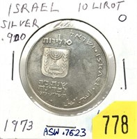 1973 Israel 10 lirot