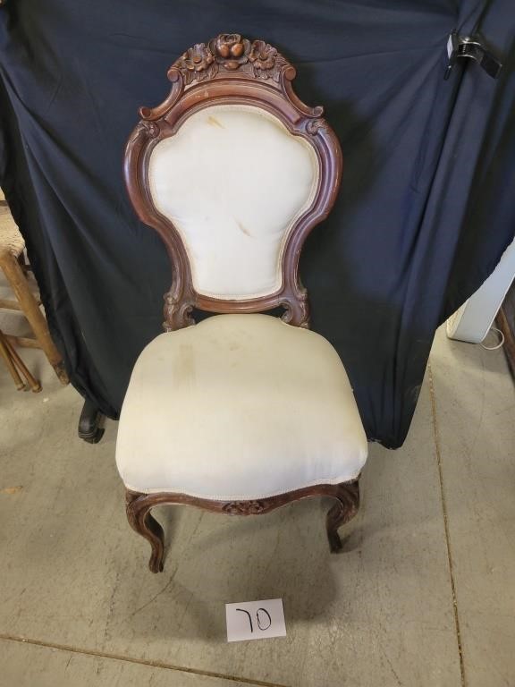 Upholstered Wooden Parlor Chair